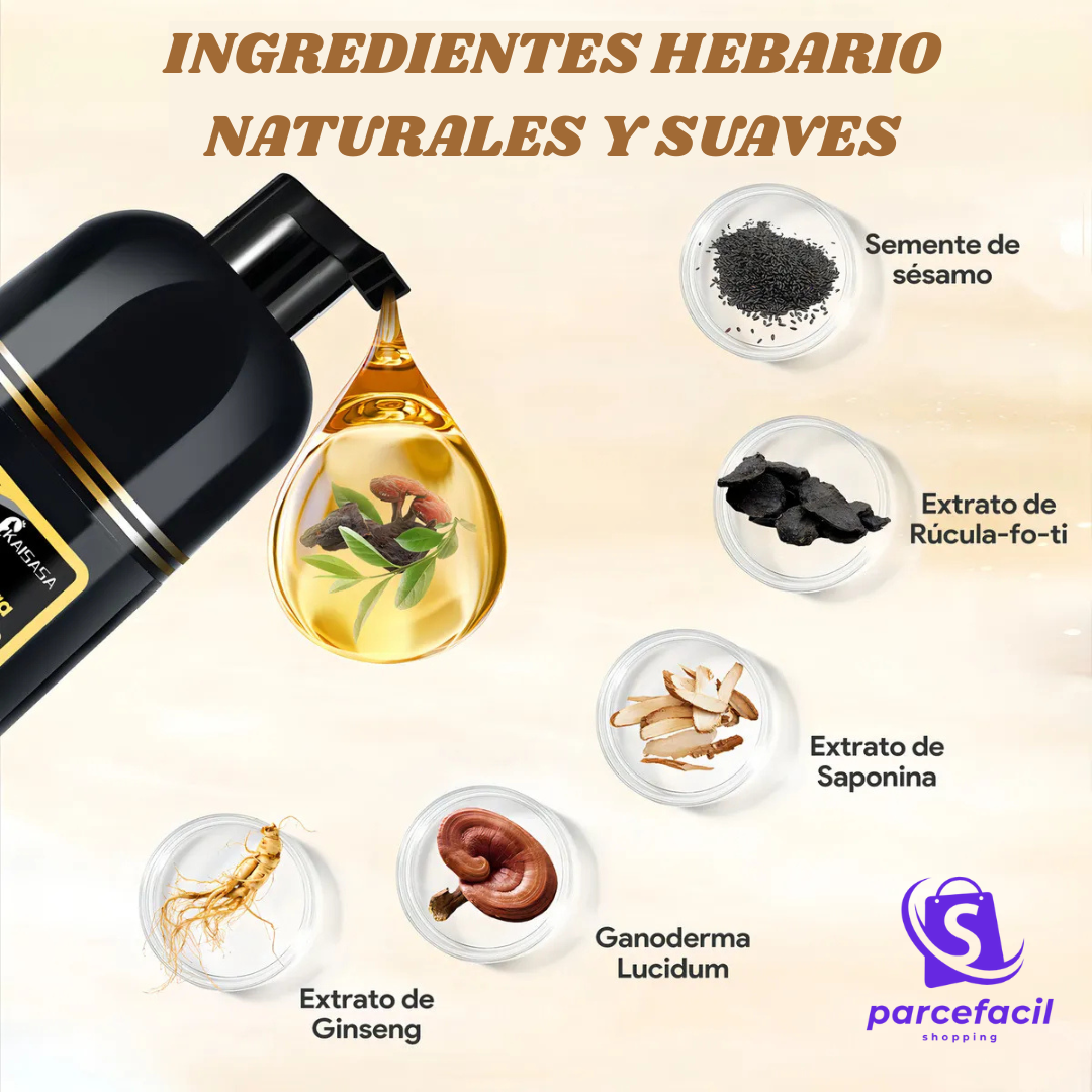 Combo Exclusivo: Shampoo Black Dye Hair + Gratis Colágeno Karseell – Cabello negro al instante y nutrido desde la raíz