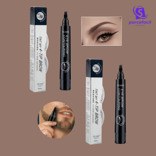 🔥 ¡Oferta 2x1! Lápiz impermeable de 4 puntas para una barba sin huecos y cejas definidas