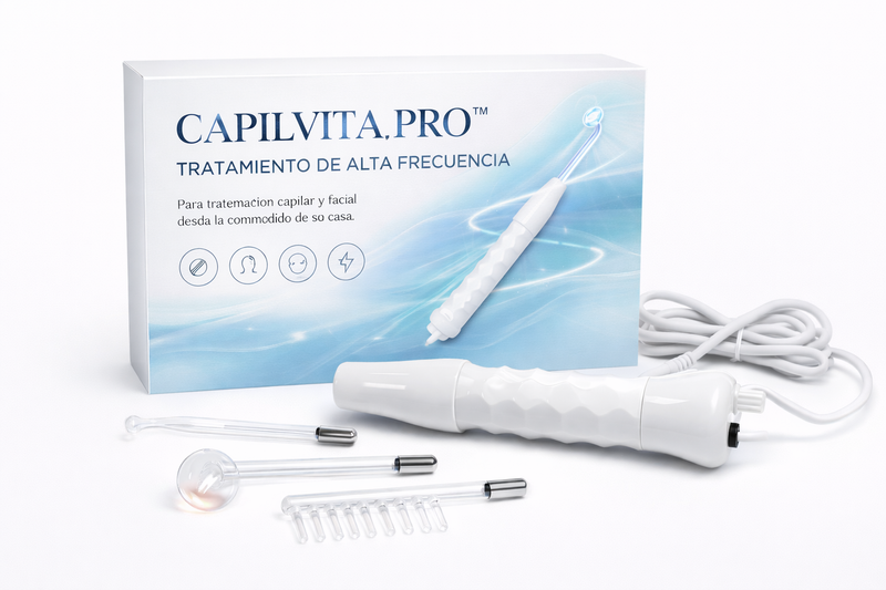CapilVita Pro™  Tratamiento capilar de alta frecuencia con kit completo multiuso