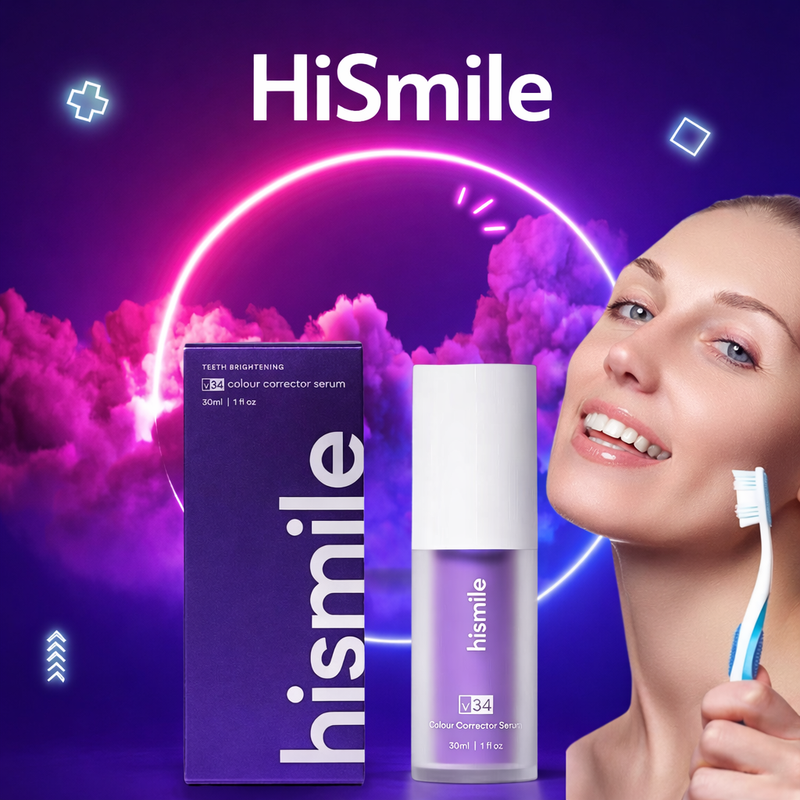 HiSmile Purple White™ Sonrisa más blanca y segura desde el primer cepillado + Cepillo Incluido