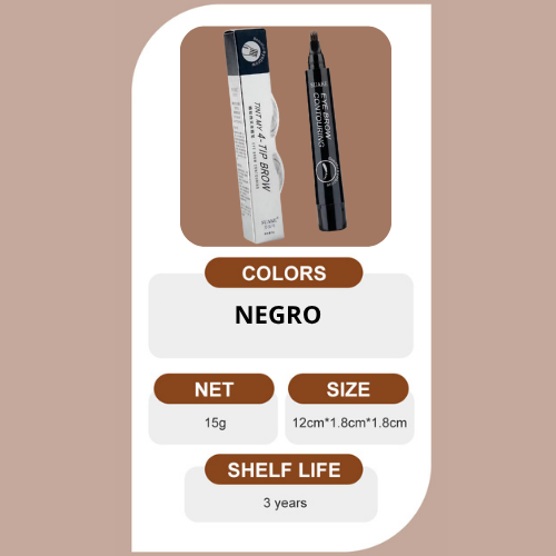 🔥 ¡Oferta 2x1! Lápiz impermeable de 4 puntas para una barba sin huecos y cejas definidas