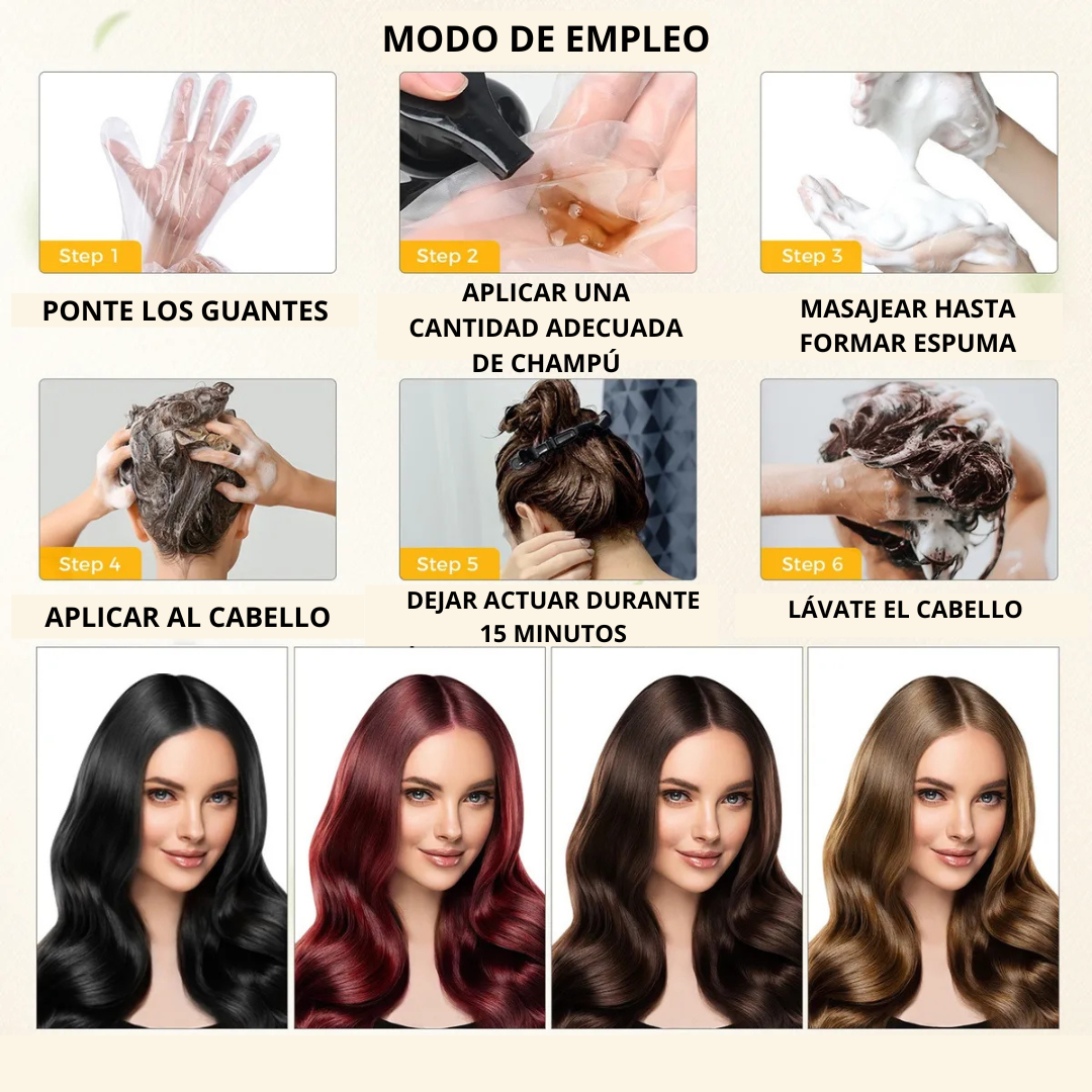Combo Exclusivo: Shampoo Black Dye Hair + Gratis Colágeno Karseell – Cabello negro al instante y nutrido desde la raíz