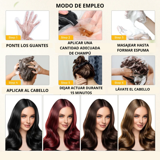 Combo Exclusivo: Shampoo Black Dye Hair + Gratis Colágeno Karseell – Cabello negro al instante y nutrido desde la raíz