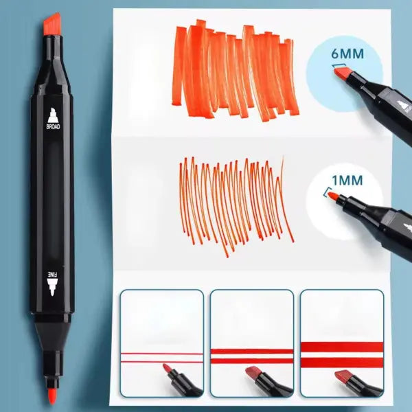 Kit Artístico Creativa™ – 168 Marcadores Premium de Doble Punta + Estuche Organizador