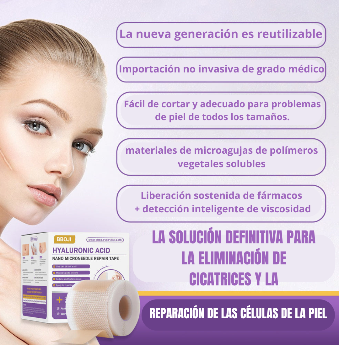 Tienda Oficial | Cinta Reparadora Nano Hialurónica® – Tratamiento Avanzado y Comprobado para Cicatrices, Estrías y Marcas